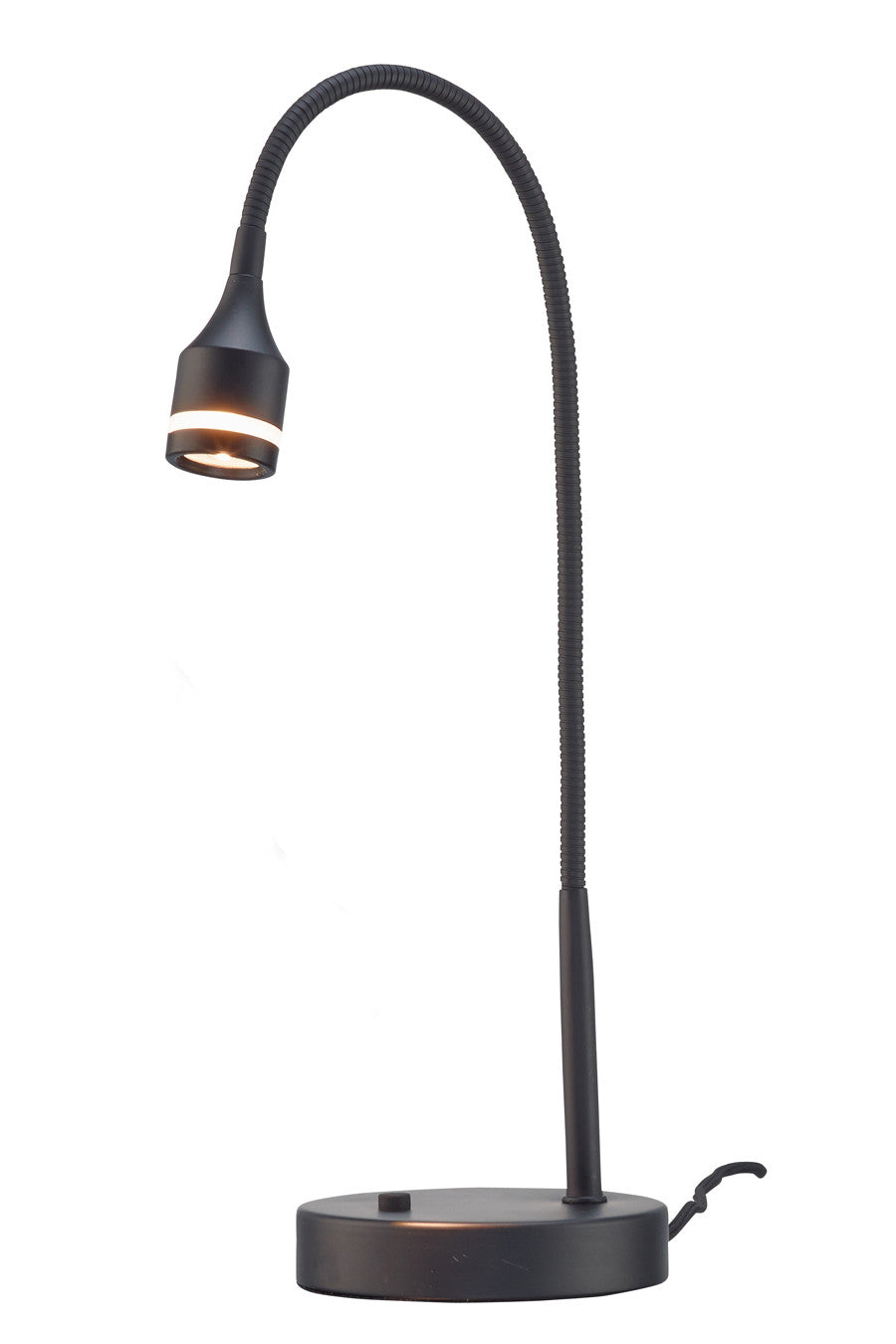 Matte Black Metal Led Adjustable Desk Lamp-1