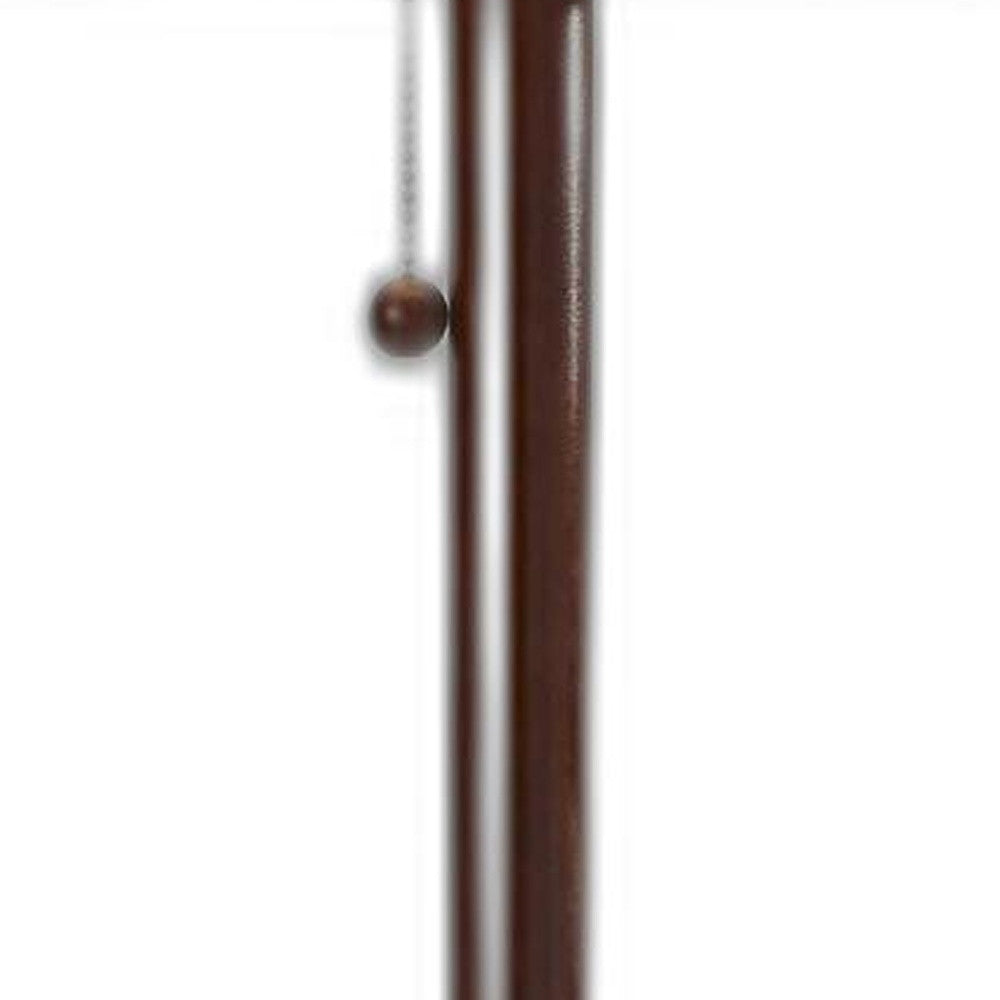 65" Solid Wood Traditional Shaped Floor Lamp With Beige Drum Shade-1