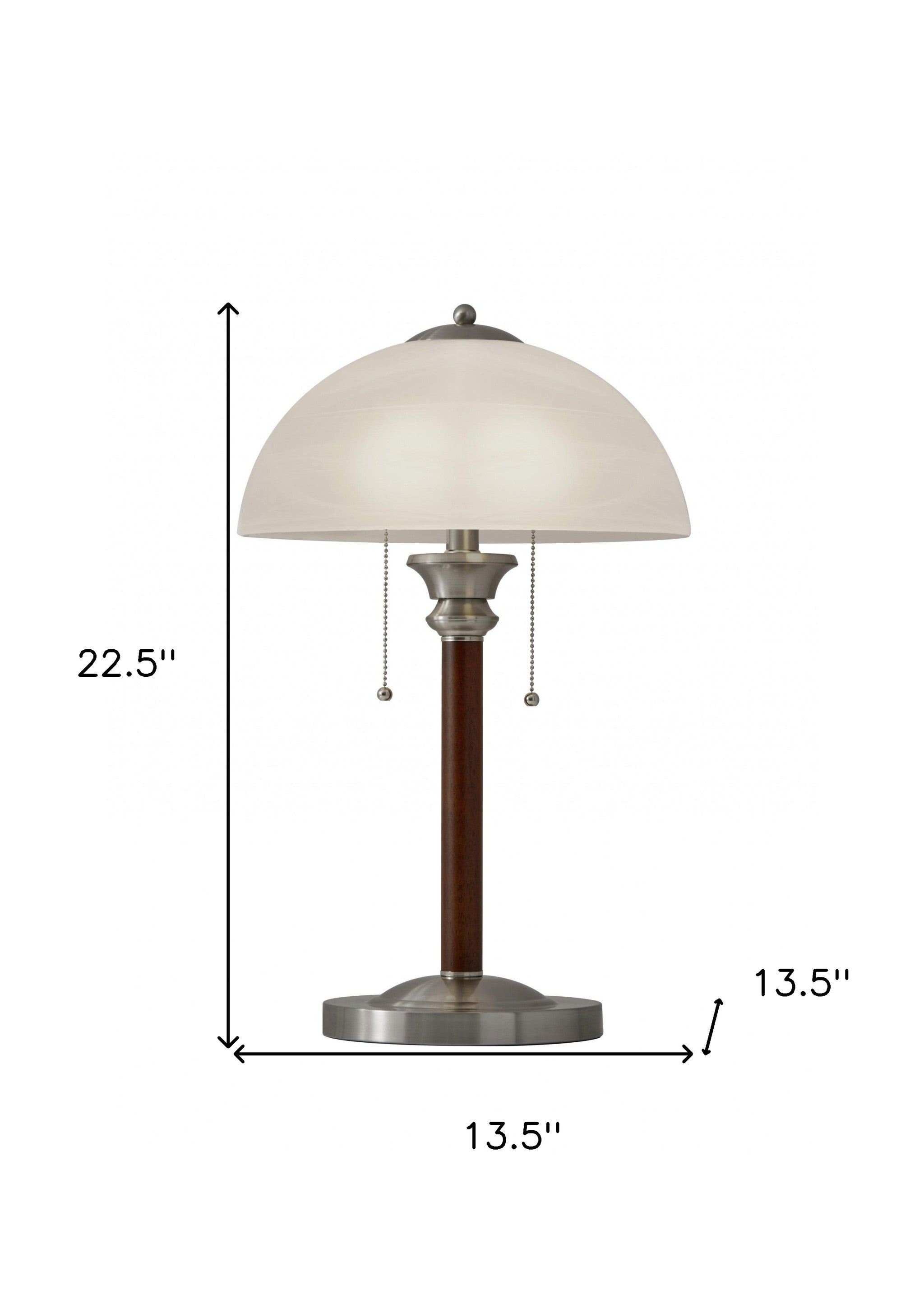 23" Silver Metal Standard Table Lamp With White Shade-6