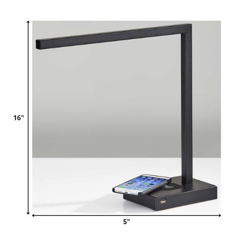 Slender Bar Black Metal Led Charging Desk Light-1