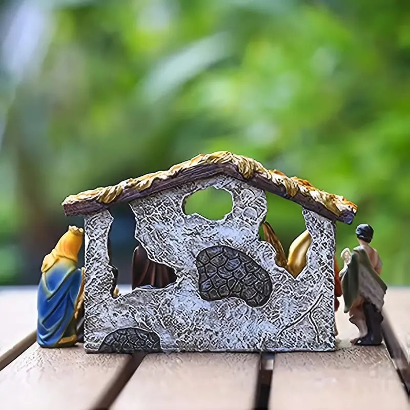 Divine Nativity: 12-Piece Realistic Christmas Figurine Set-3