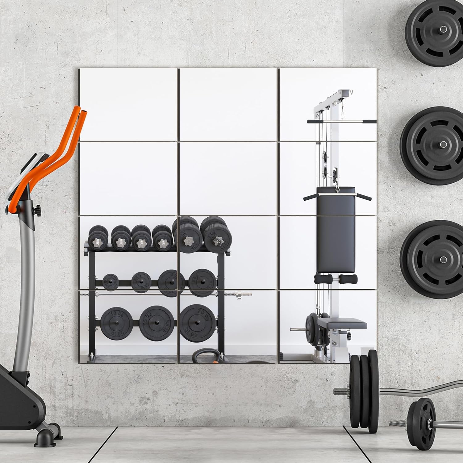 Wall Mirror Tiles 16 By 12 Inches 12 Pack Full Length Mirrors