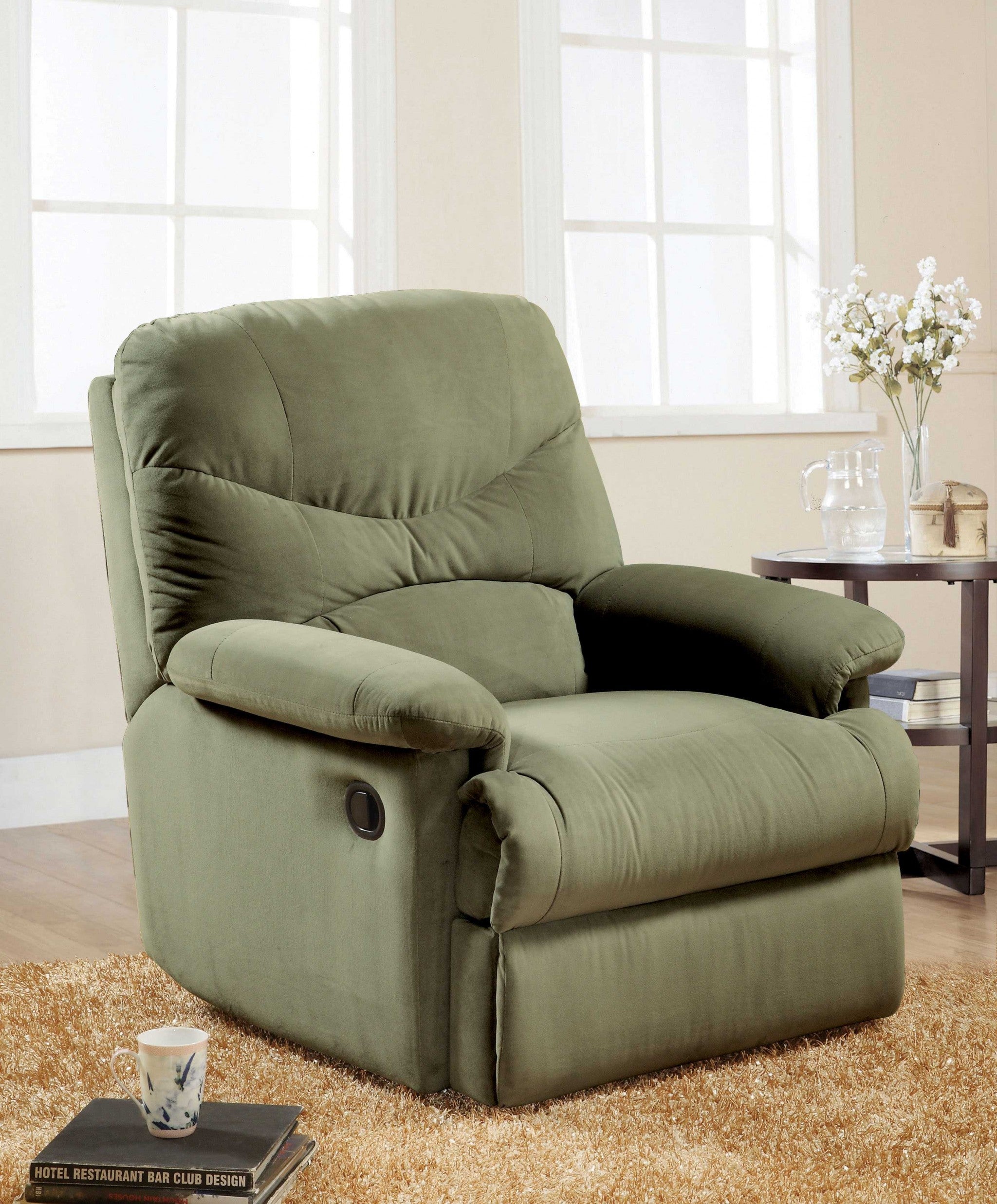 35" Sage Microfiber Recliner-7