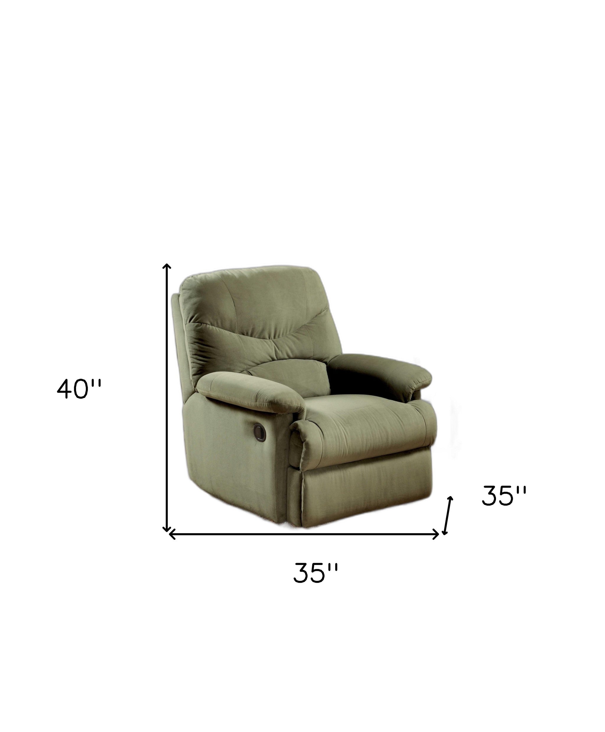 35" Sage Microfiber Recliner-8