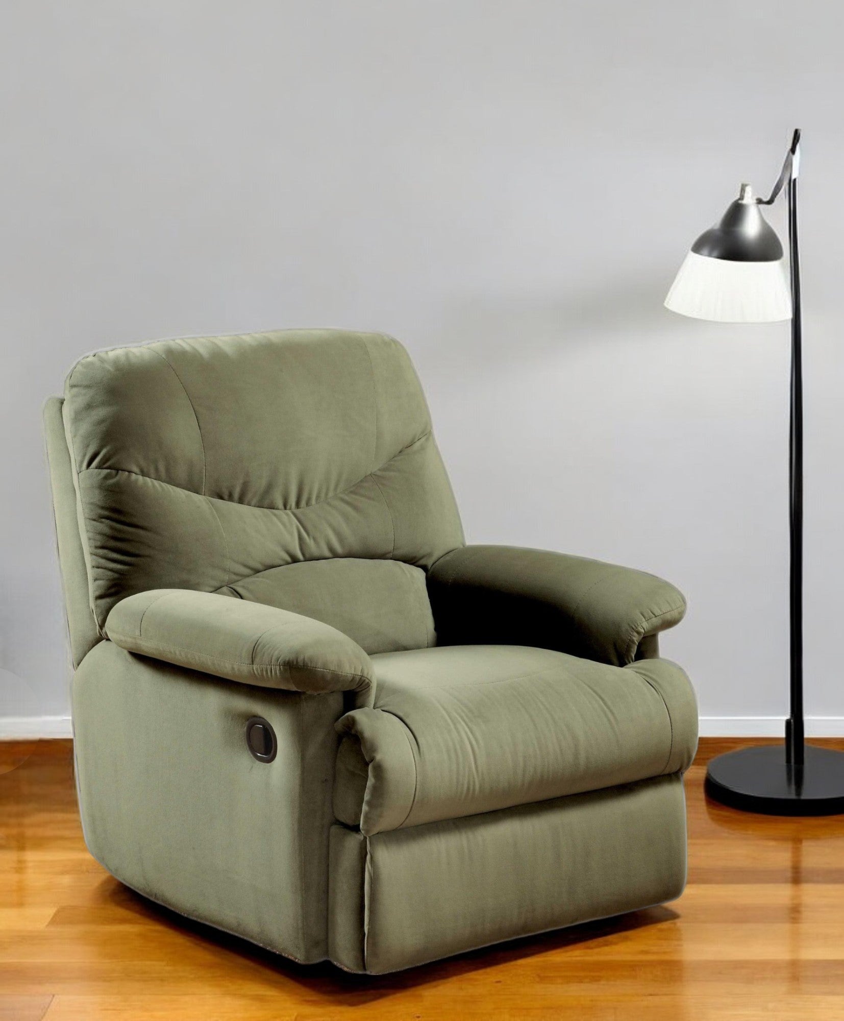 35" Sage Microfiber Recliner-1