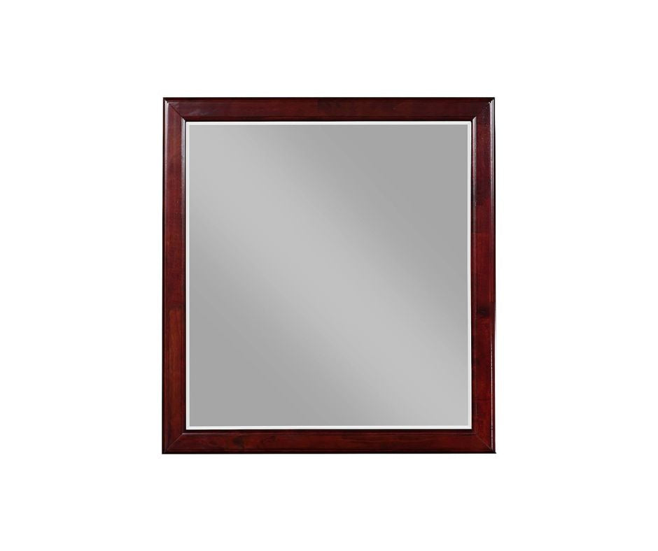 38" Dark Brown Framed Dresser Mirror-0