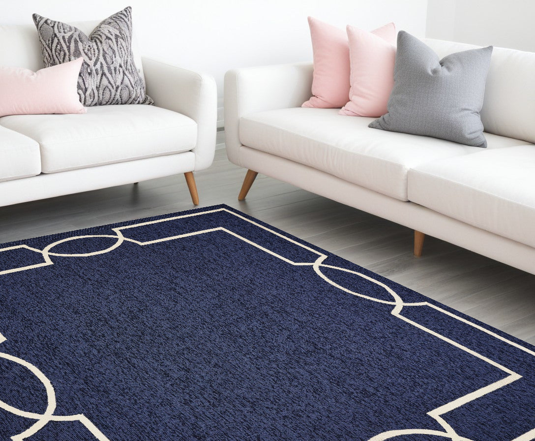 7' X 10' Ocean Polypropylene Rug-0