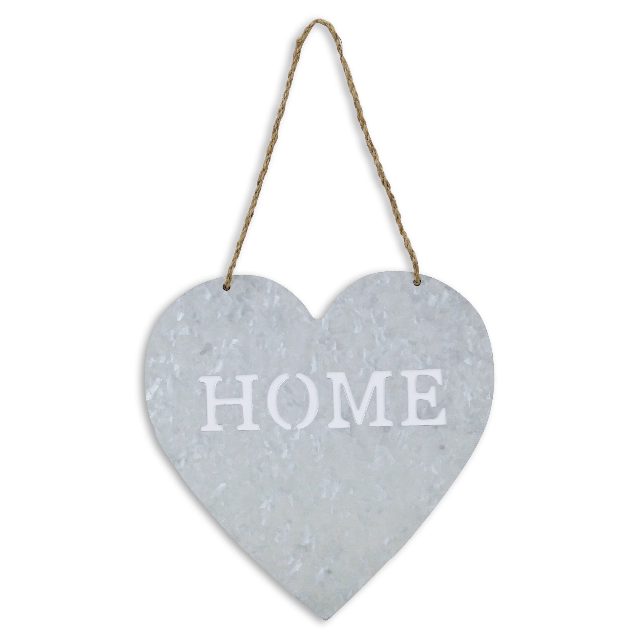 Home Gray Galvanized Cut Out Metal Wall Decor-4