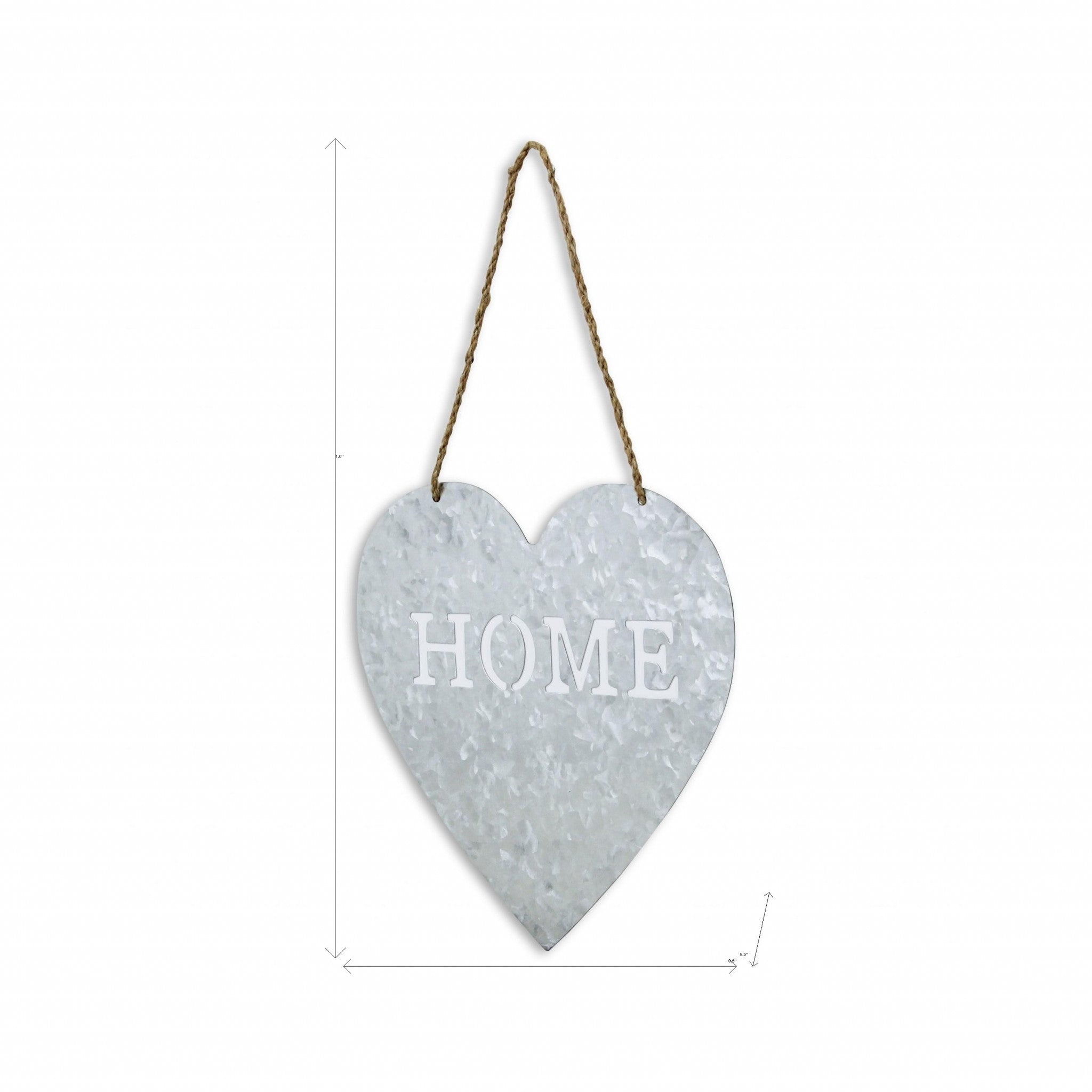 Home Gray Galvanized Cut Out Metal Wall Decor-7