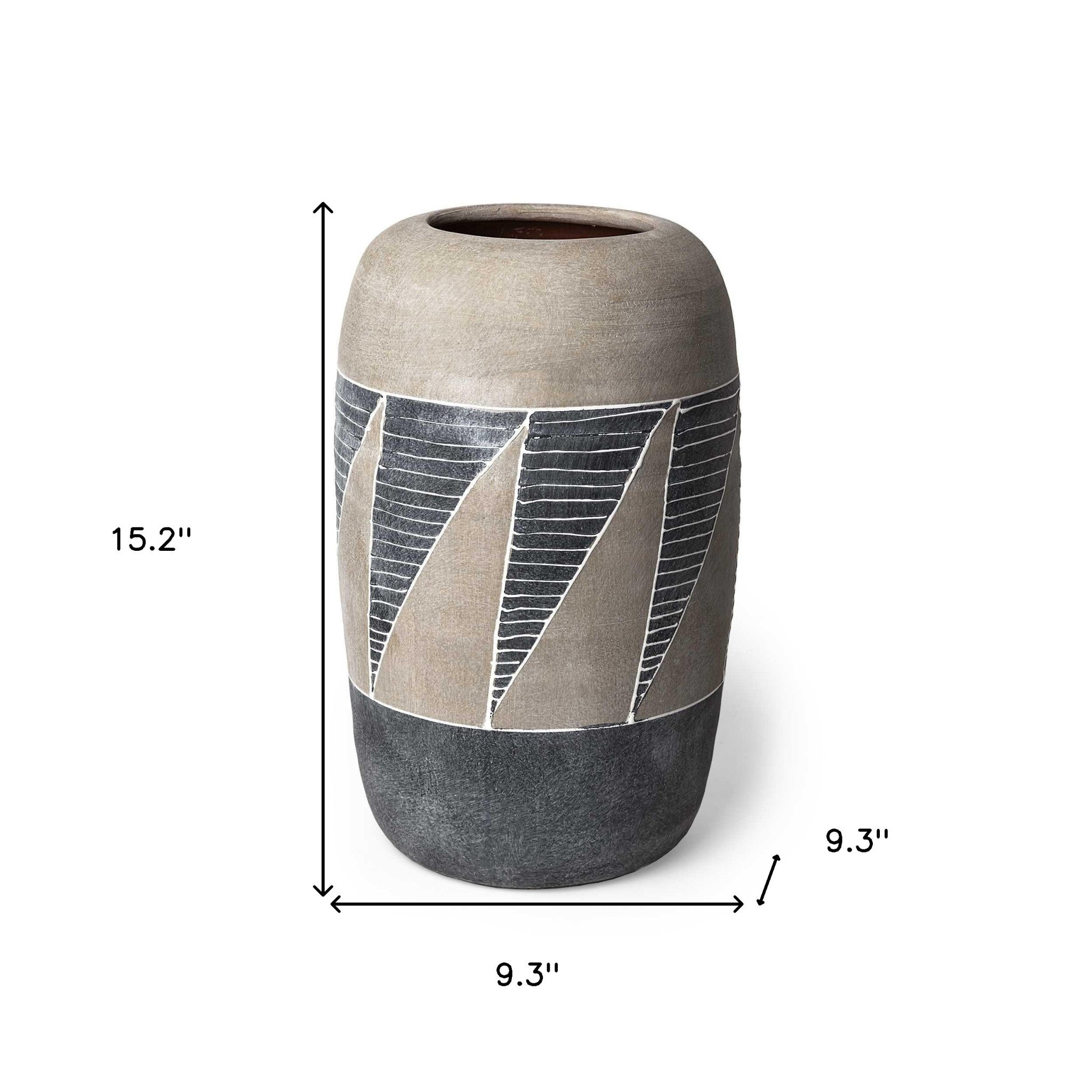 Grey And Brown Ceramic Vase-7