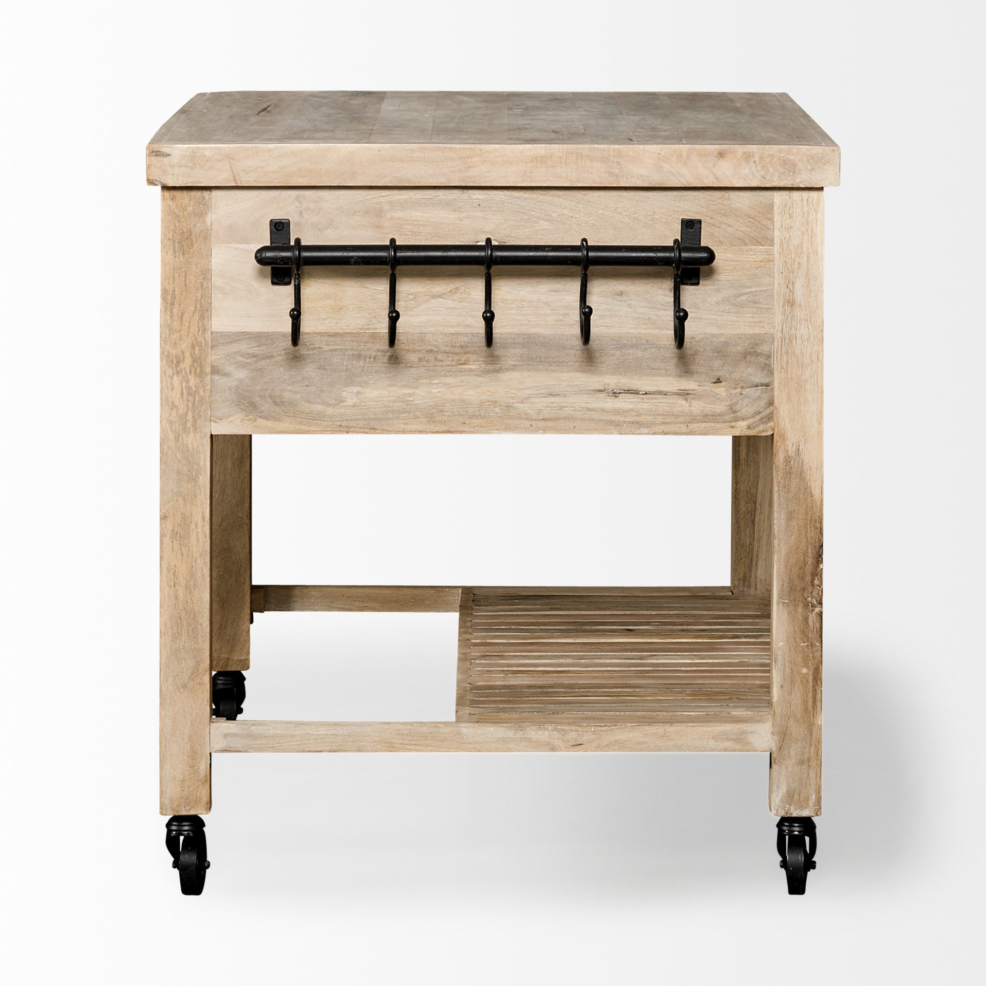 Modern Farmhouse Rolling Kitchen Island Or Bar Cart-3