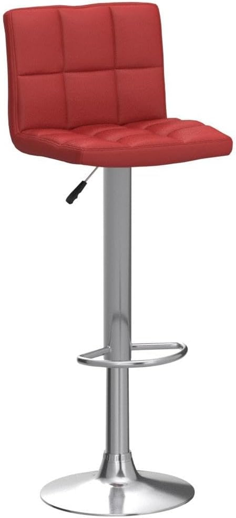 Counter Height Bar Stools Set of 2 Adjustable Swivel With Back PU Leather