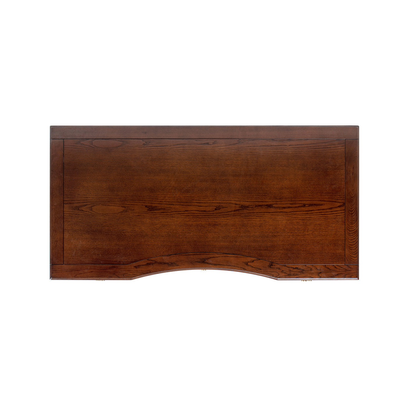 Dauphin Gold Accent 5-Drawer Wood Executive Desk Dark Walnut Ash Wood & Veneer