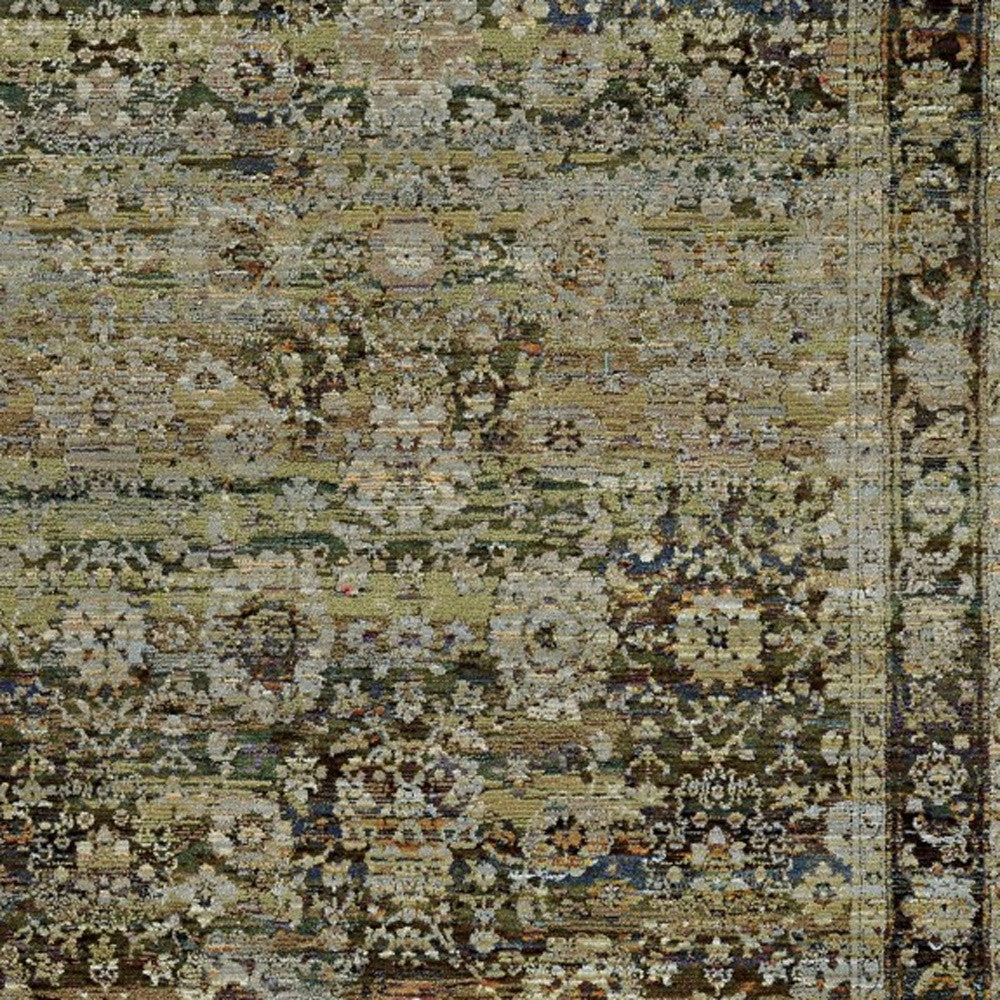 2' X 3' Green Power Loom Area Rug-4