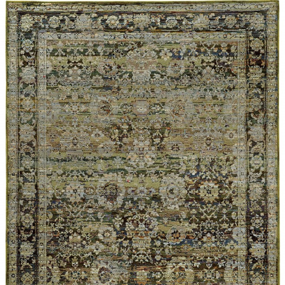 2' X 3' Green Power Loom Area Rug-3