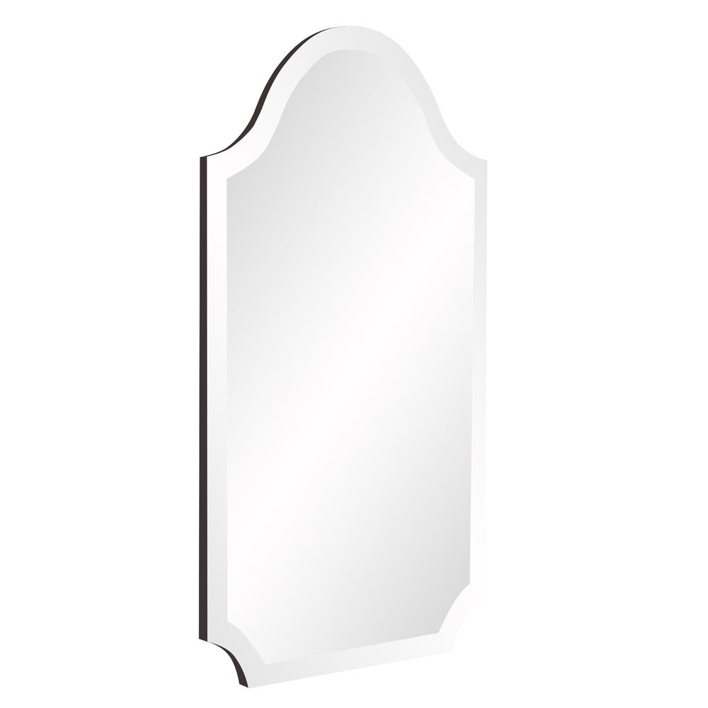 27" Rectangle Wall Mounted Accent Mirror With Glass Frame-3