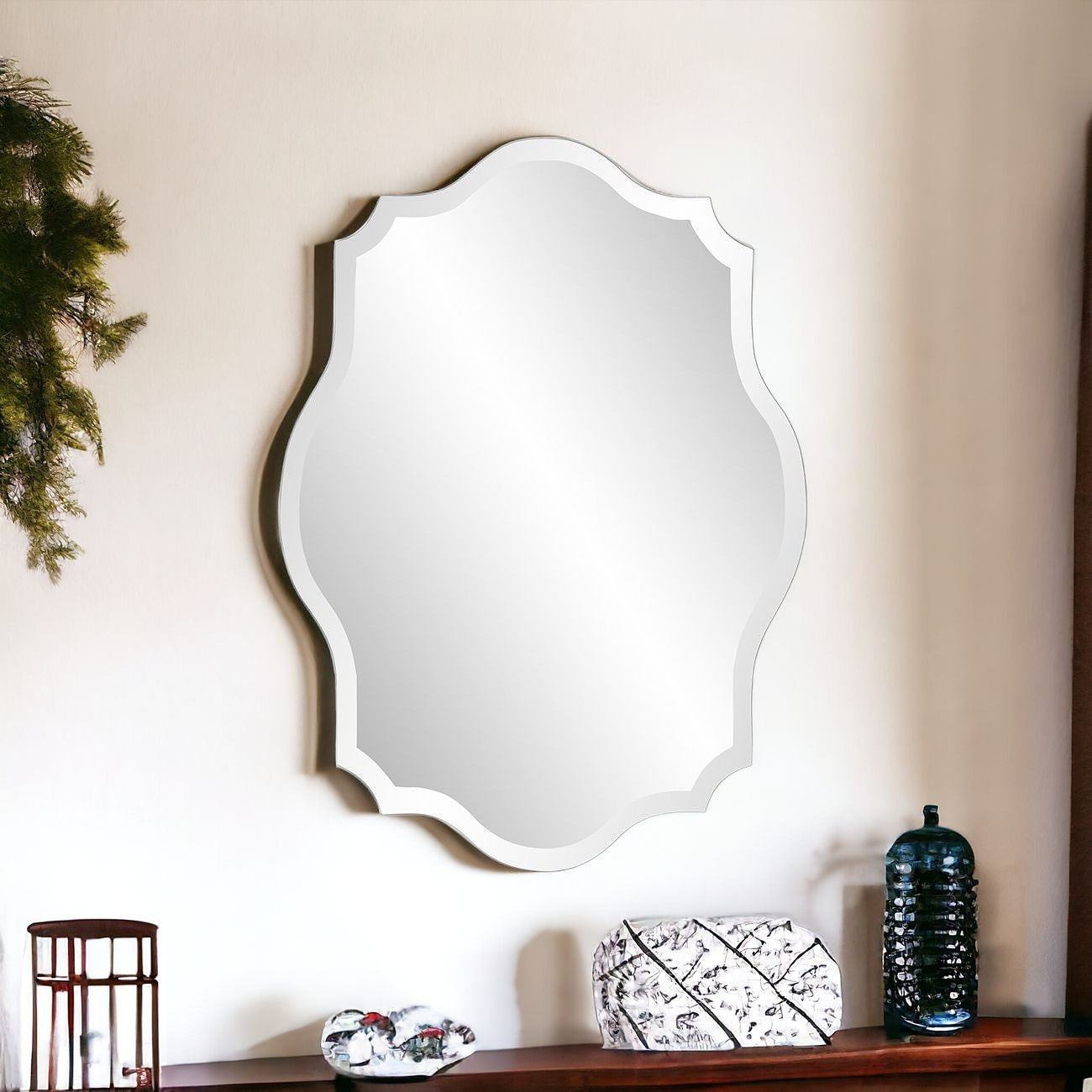 32" Mirror Unframed Accent Mirror-0