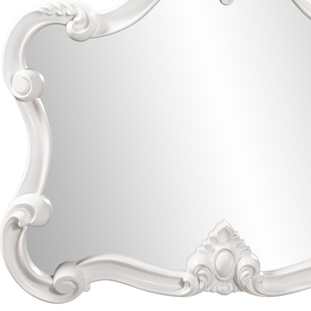 28" White Framed Accent Mirror-7