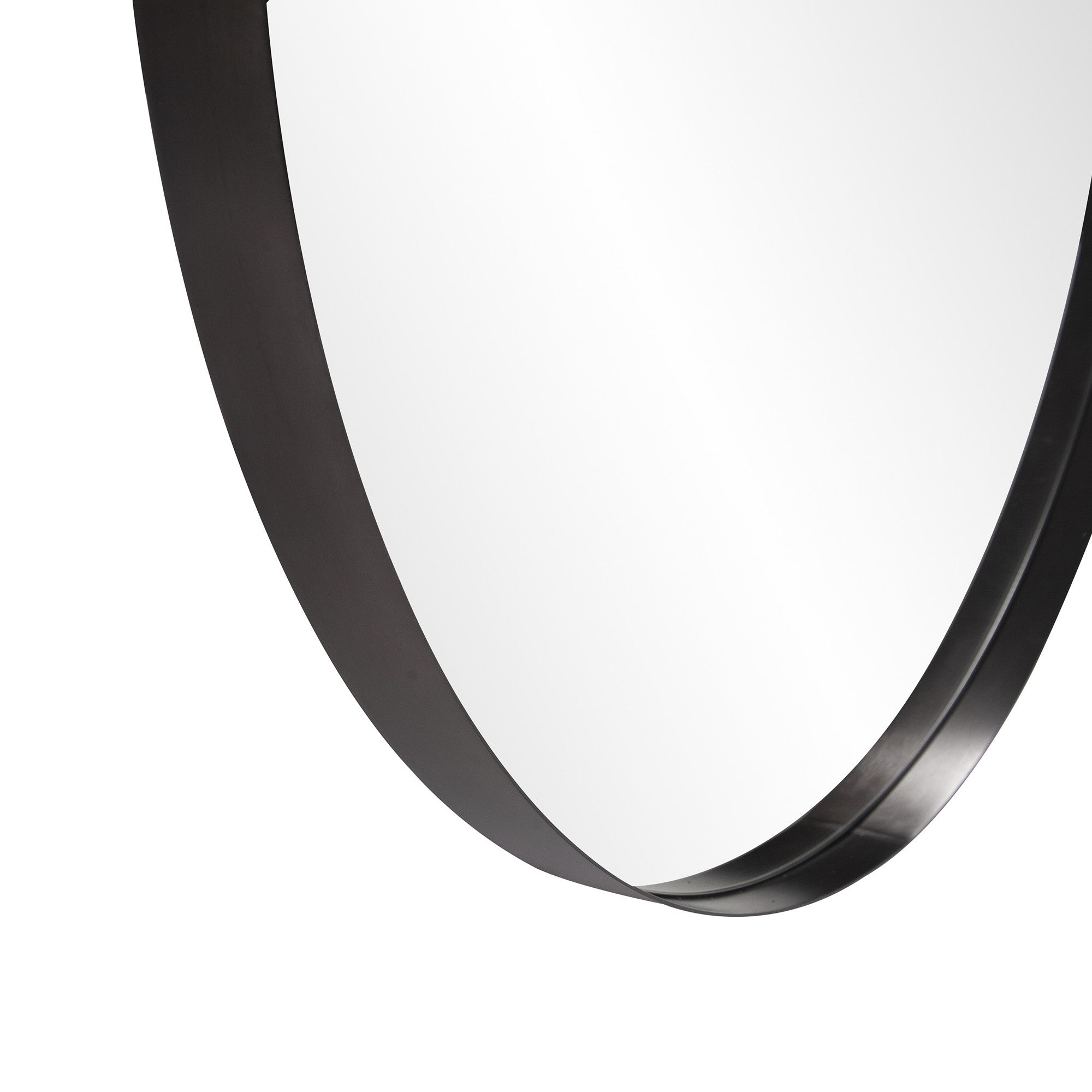 36" Black Round Framed Accent Mirror-5