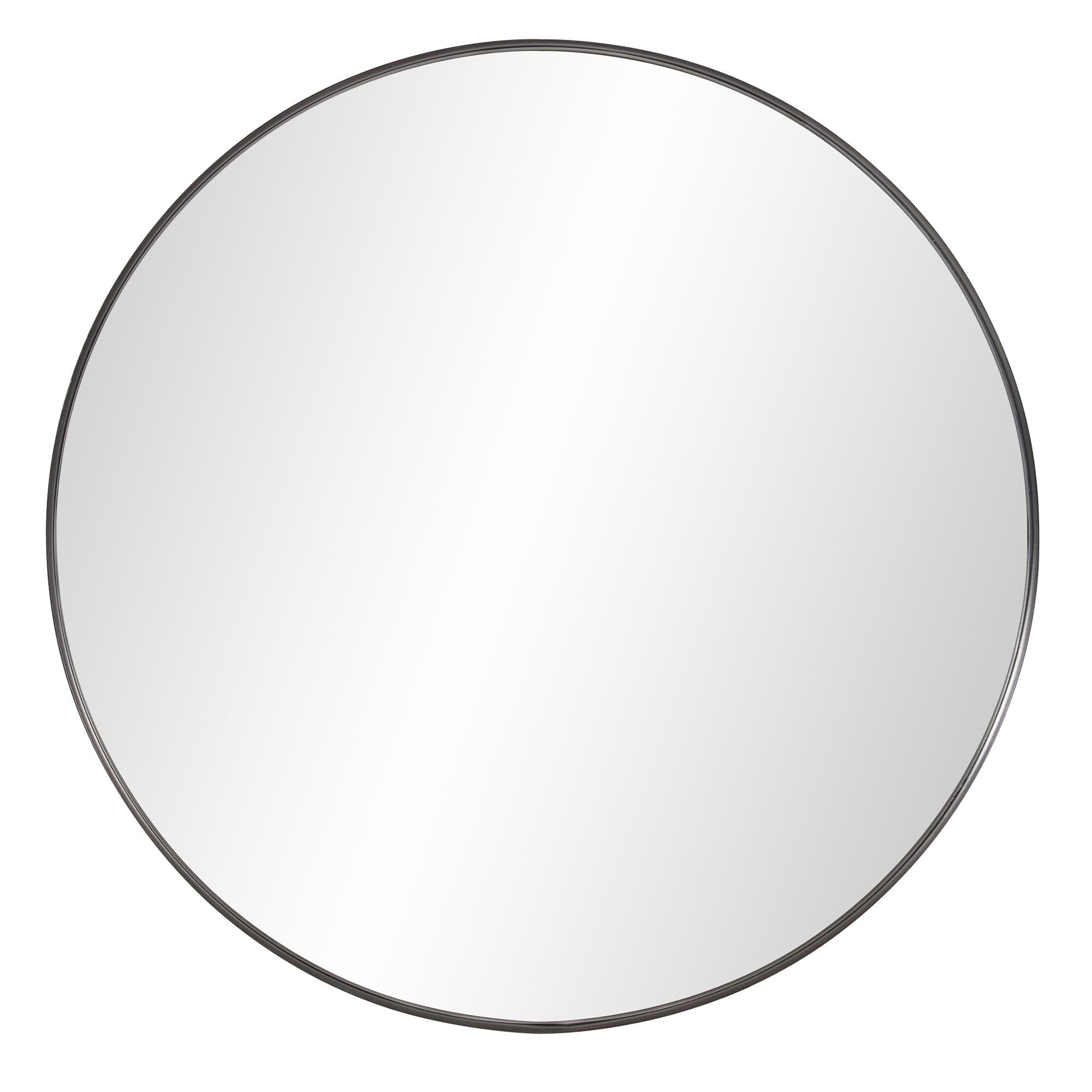 36" Black Round Framed Accent Mirror-6