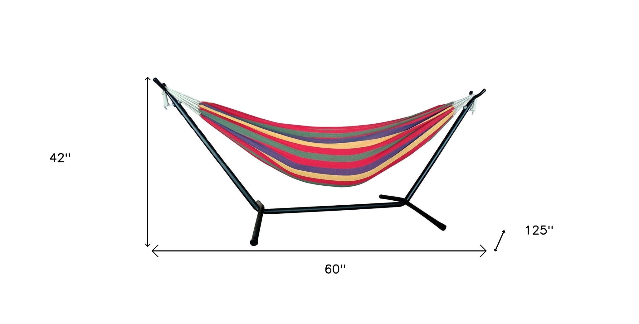 Regatta Stripe Two Person Hammock With Stand-5