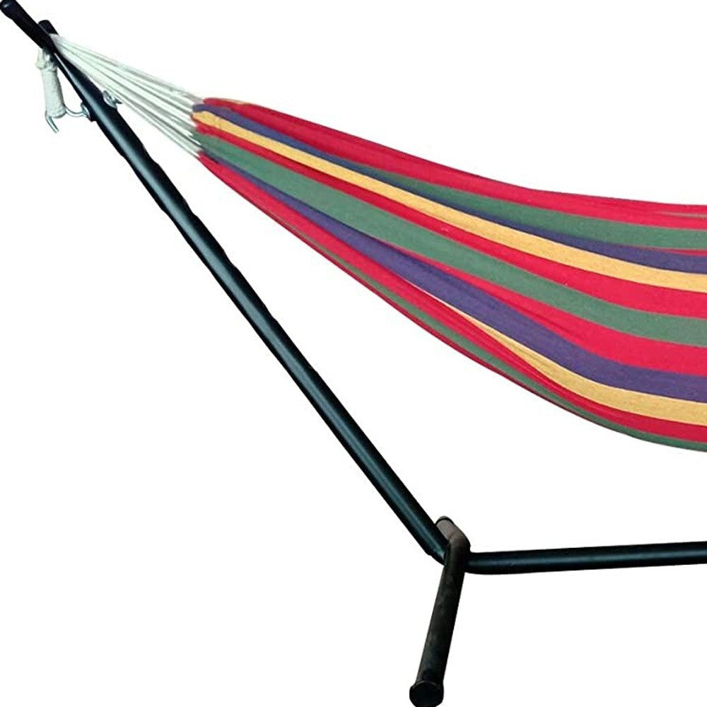 Regatta Stripe Two Person Hammock With Stand-4