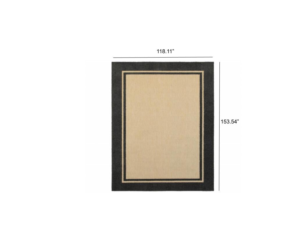 Beige and Black Indoor Outdoor Area Rug-4