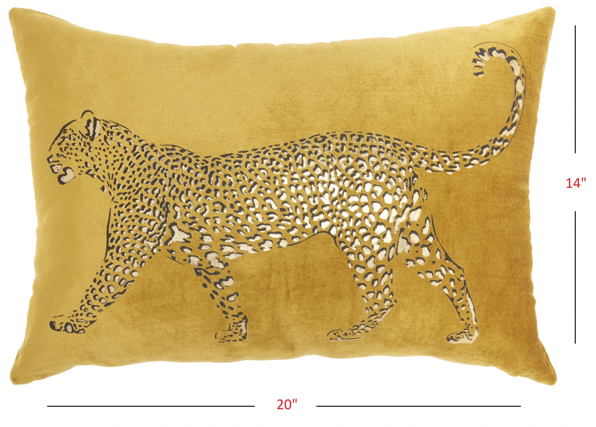 Bold Golden Leopard Lumbar Pillow-5