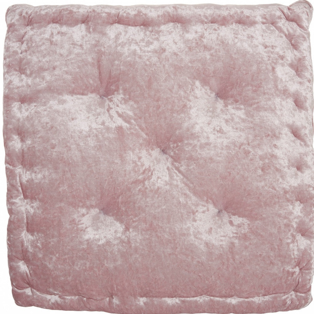 24" X 24" Rose Polyester Solid Color Floor Cushion-4