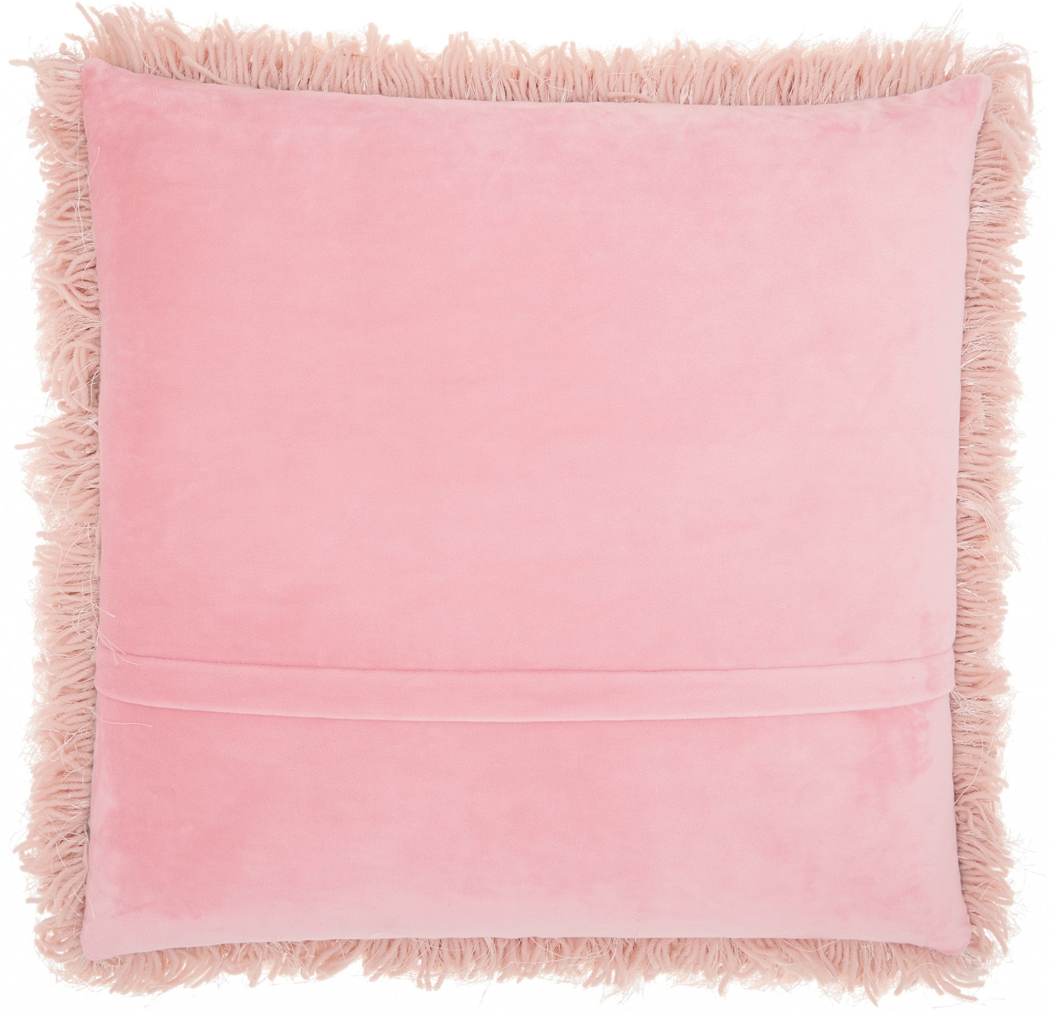 Plush Rose Shag Accent Throw Pillow-2