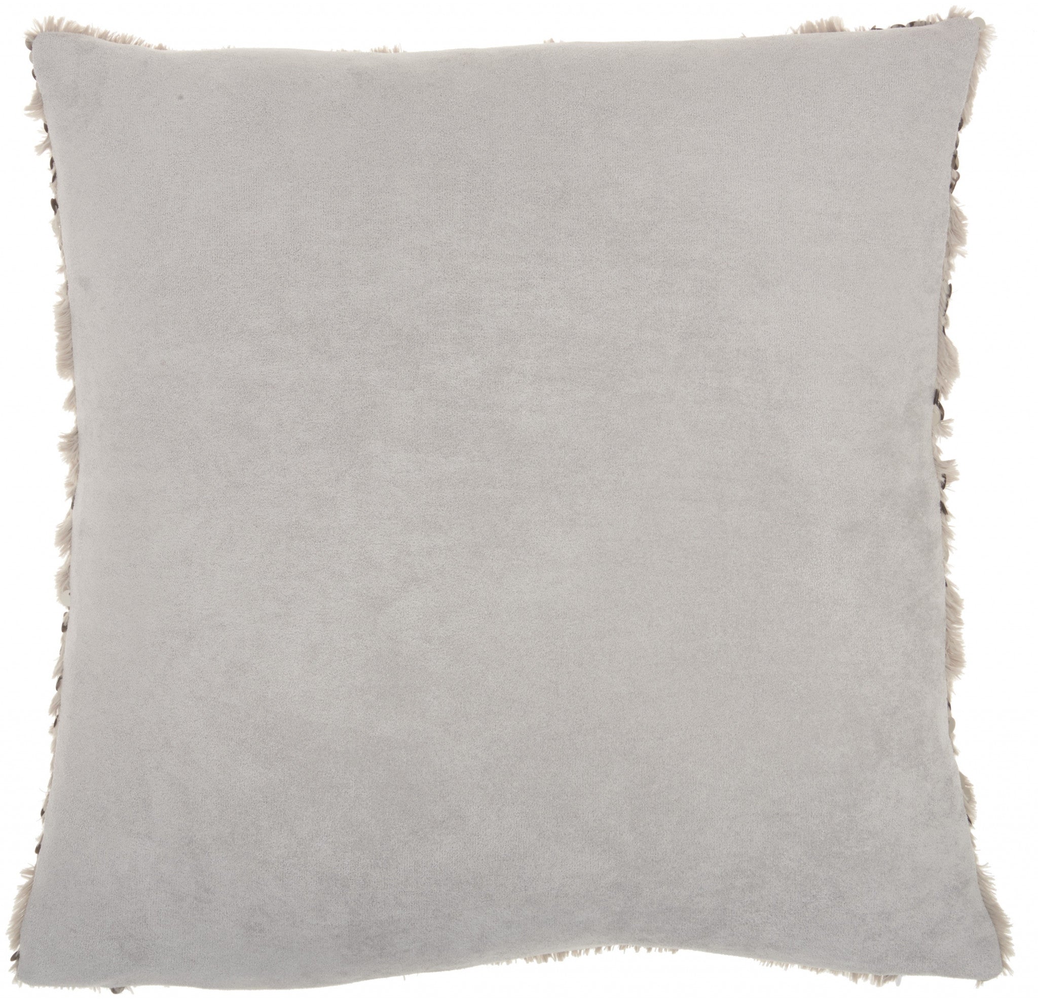 Sequined Grey Accent Throw Pillow-1