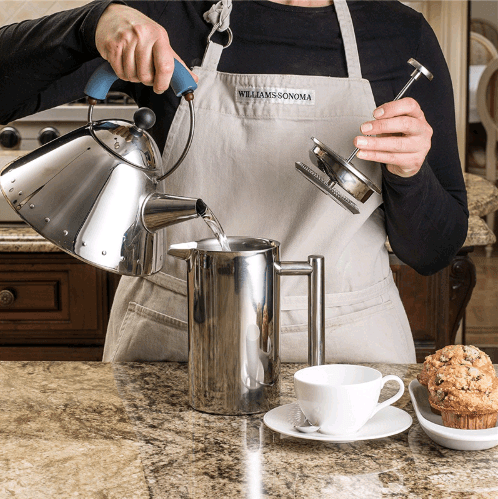 Double Stainless Steel Coffee Pot French Insulation Tea Maker-2