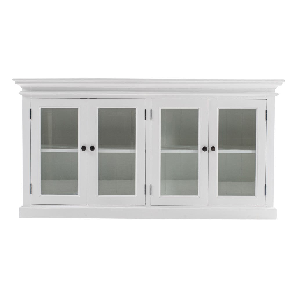 Modern Farm White Glass Door Buffet Server-0