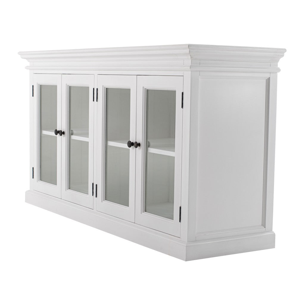 Modern Farm White Glass Door Buffet Server-1