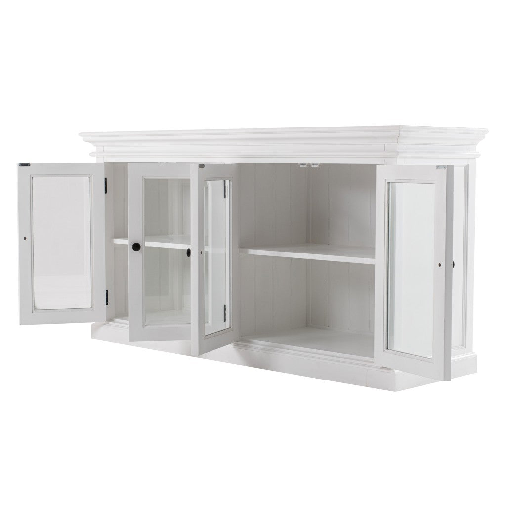 Modern Farm White Glass Door Buffet Server-2