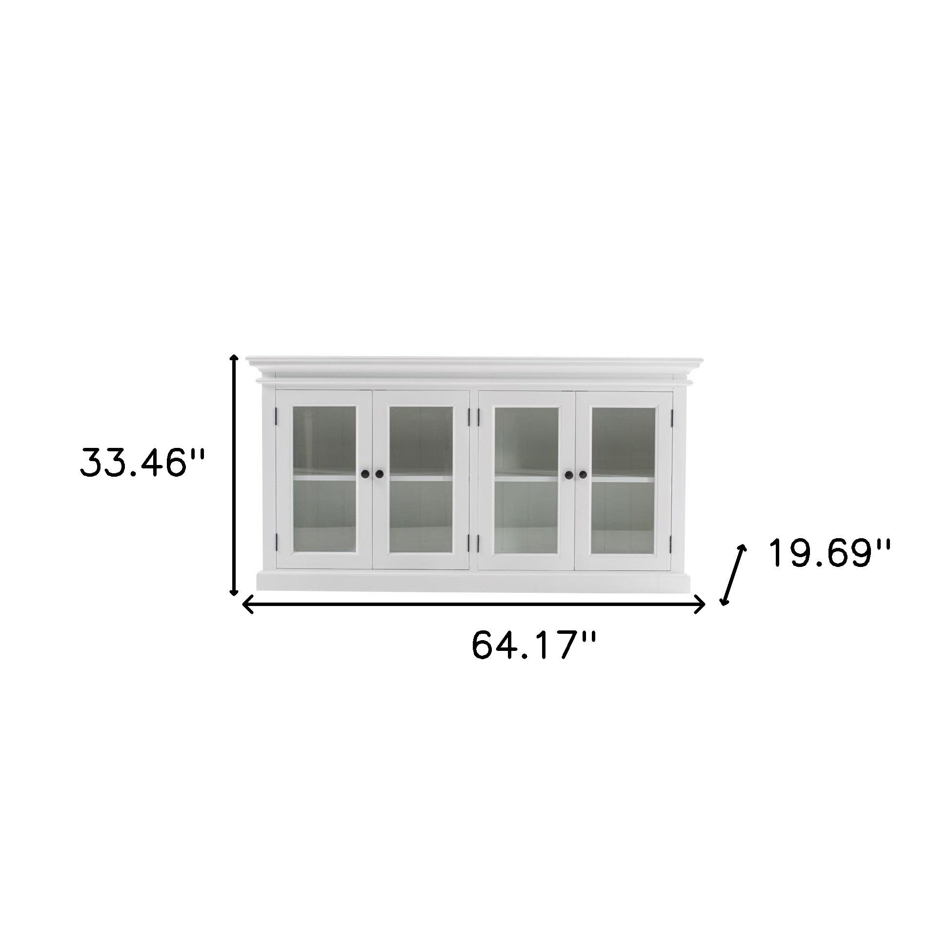 Modern Farm White Glass Door Buffet Server-8