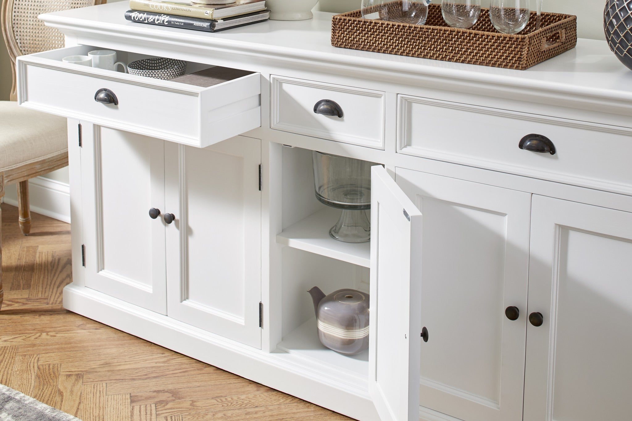 Modern Farm White Buffet Server-8