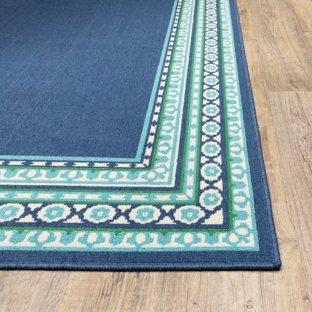 2' X 3' Blue and Green Indoor Outdoor Area Rug-2