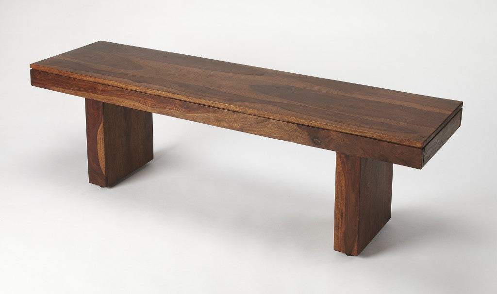 Modern Chunky Solid Wood Bench-4