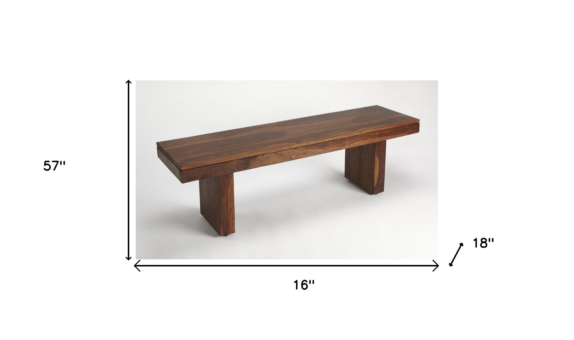 Modern Chunky Solid Wood Bench-8