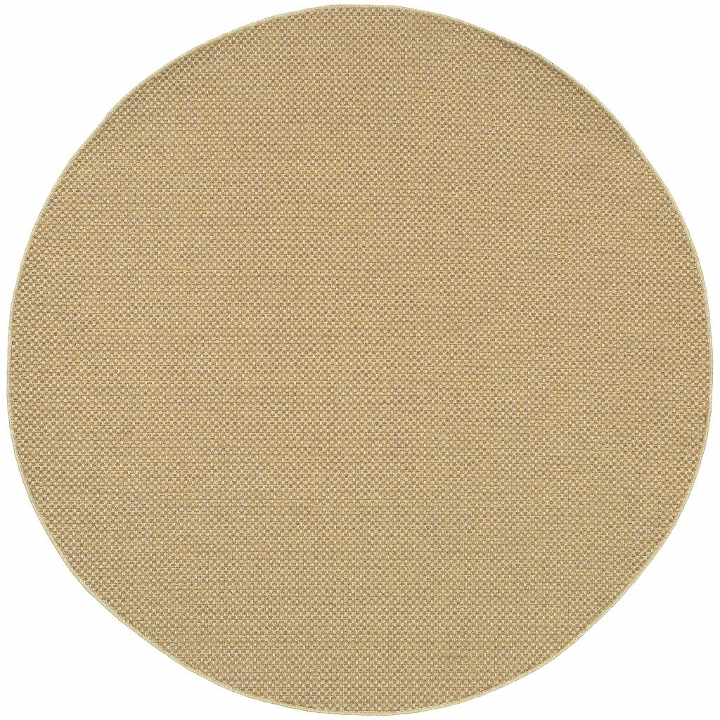 8' X 8' Beige Indoor Outdoor Area Rug-1