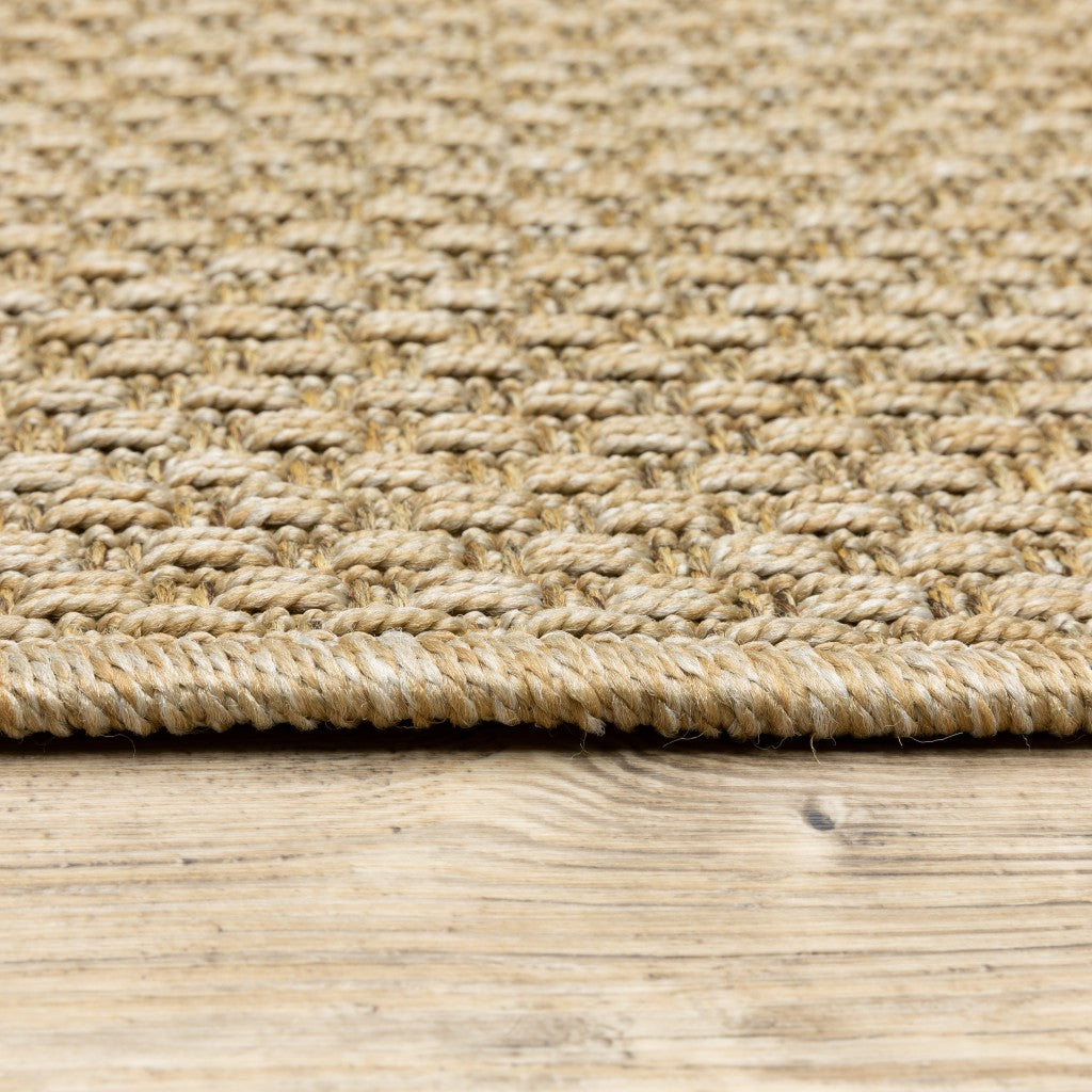 8' X 8' Beige Indoor Outdoor Area Rug-7