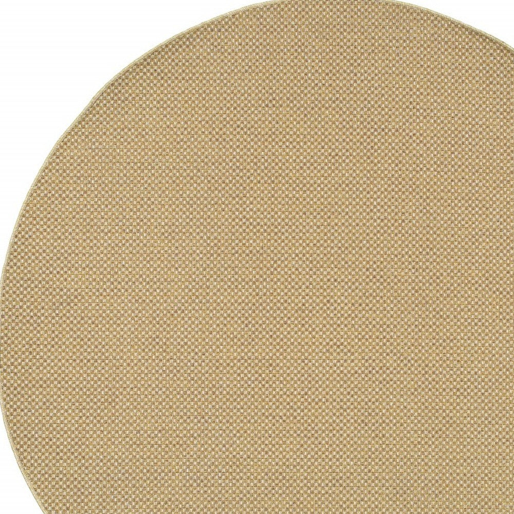 8' X 8' Beige Indoor Outdoor Area Rug-4