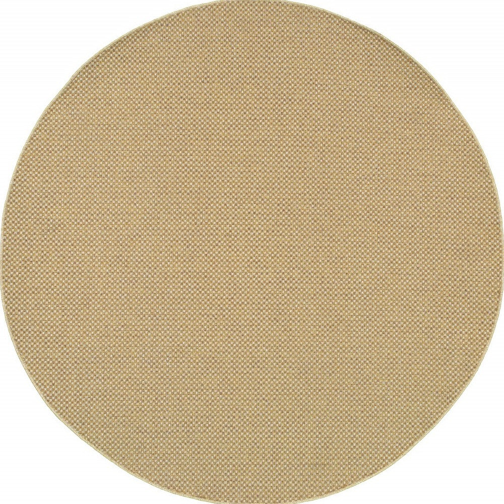 8' X 8' Beige Indoor Outdoor Area Rug-5