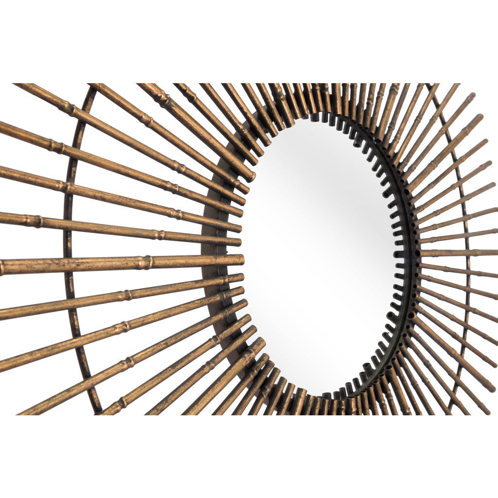 Gold Tribal Round Mirror-4