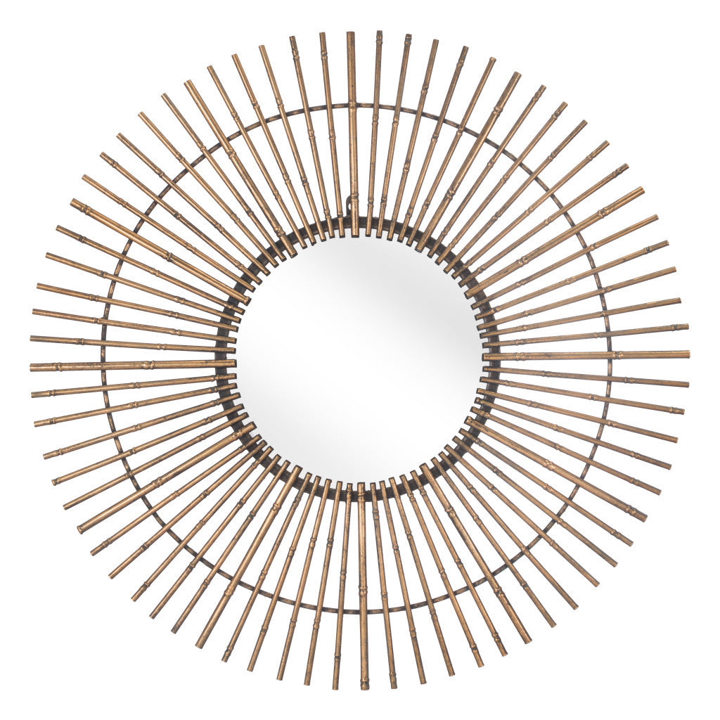 Gold Tribal Round Mirror-6