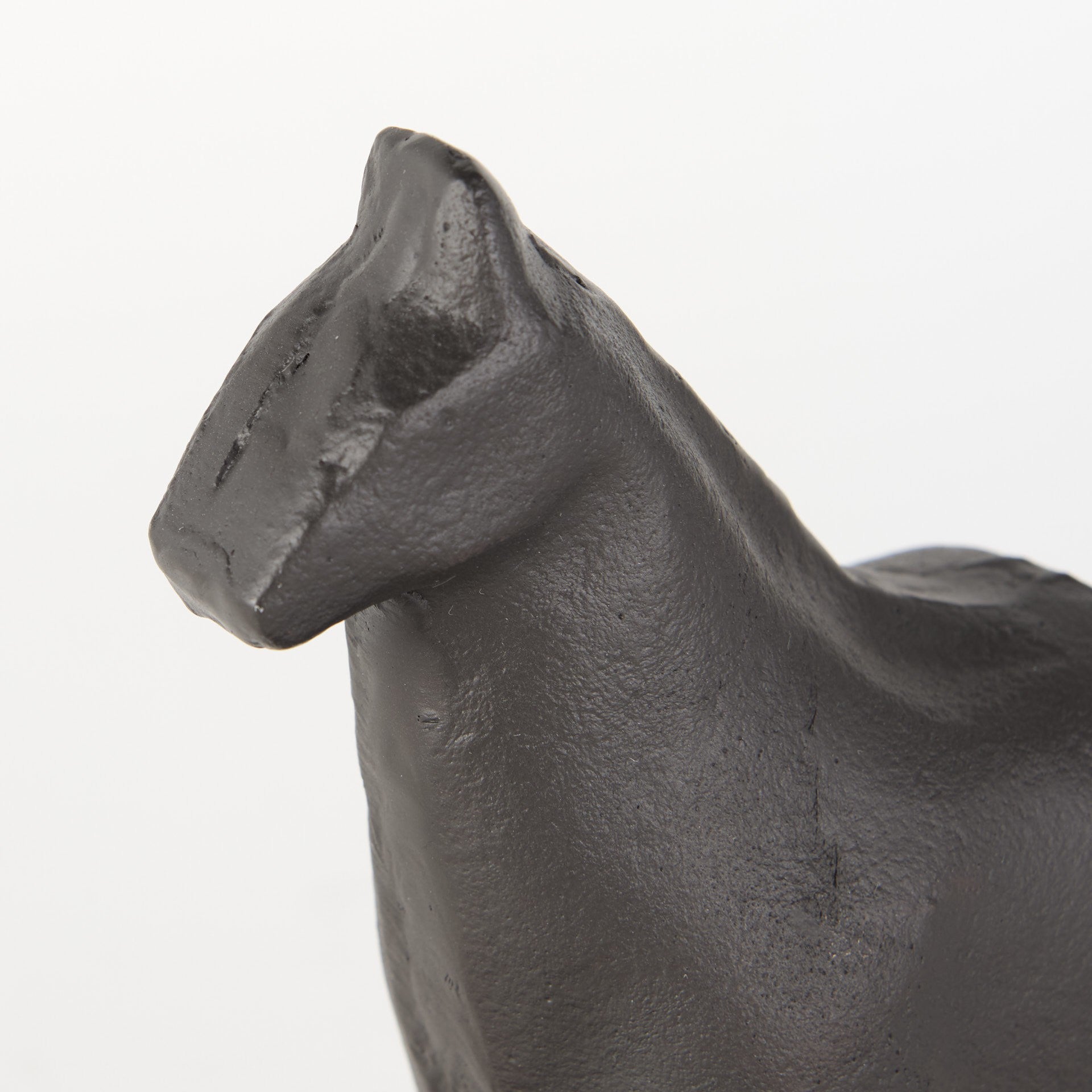 Black Cast Aluminum Horse Shaped Bookends-7