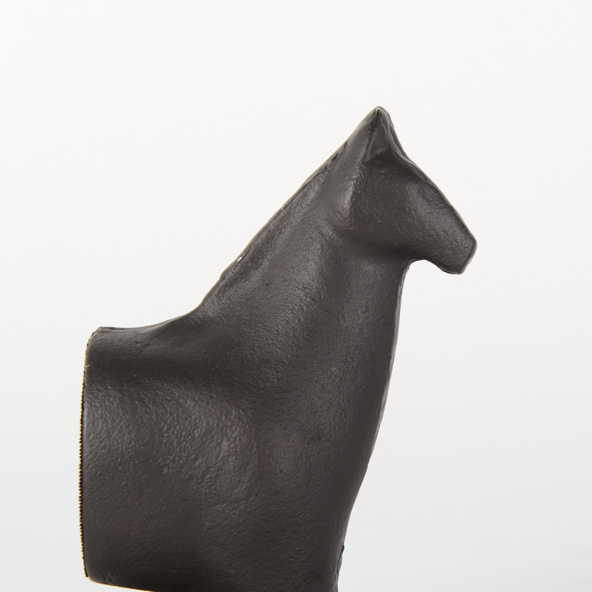 Black Cast Aluminum Horse Shaped Bookends-3