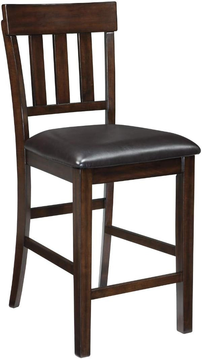 Haddigan 24 Inch Dark Brown Upholstered Bar Stool Set Of 2