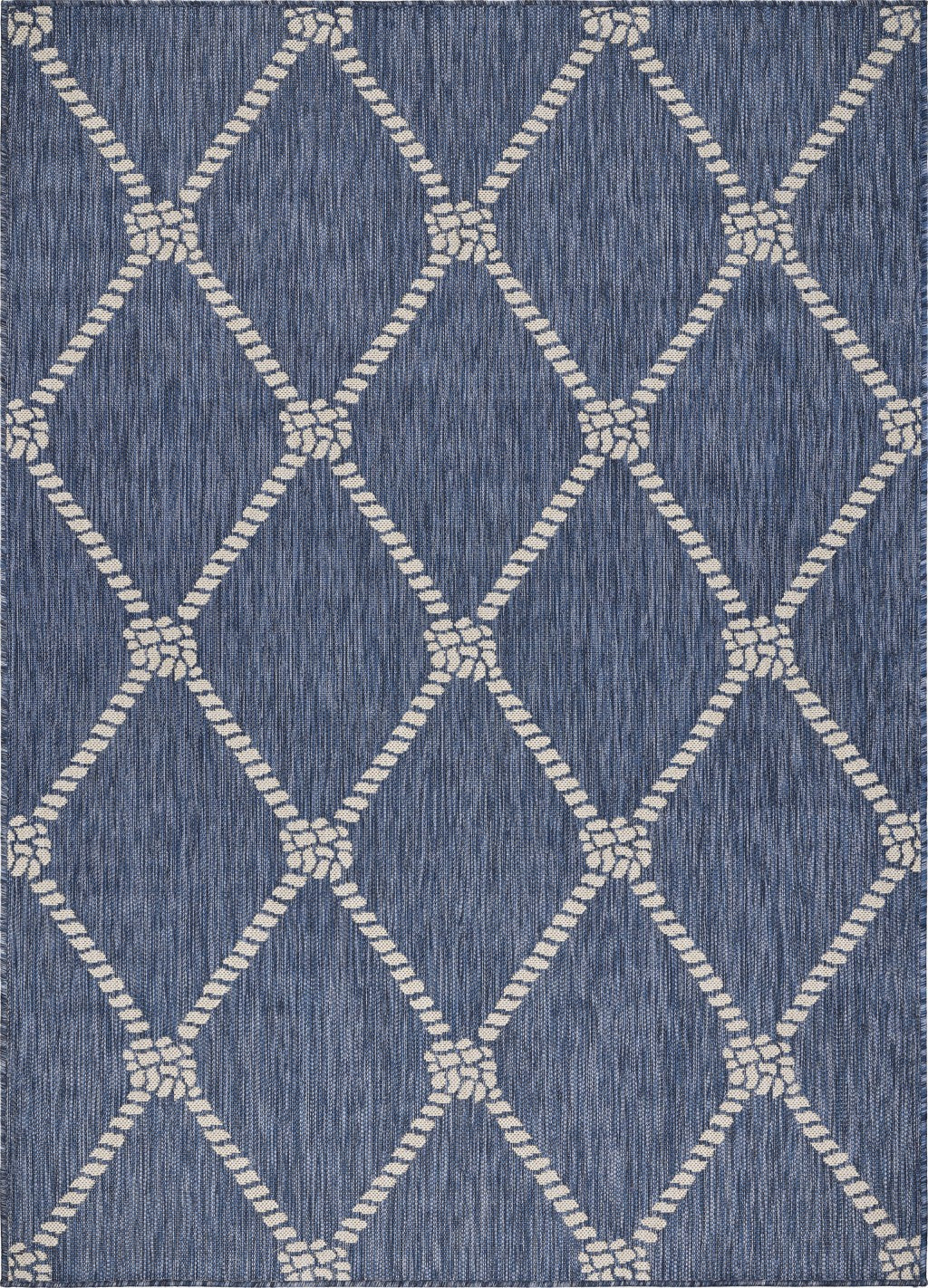 3' X 5' Blue And Gray Indoor Outdoor Area Rug-0